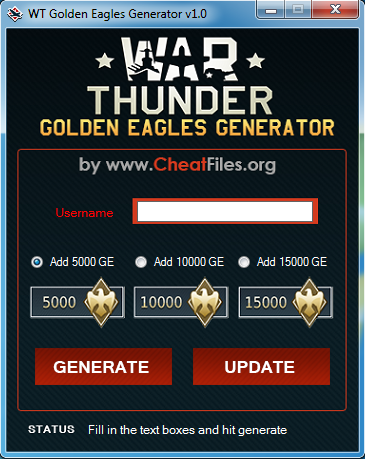 War thunder free golden eagles generator